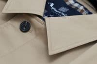 AQUASCUTUM Dark Beige NEW FILEY Rain Trench Coat Mac Made In UK