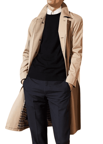 AQUASCUTUM Dark Beige NEW FILEY Rain Trench Coat Mac Made In UK