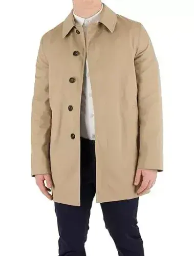 AQUASCUTUM Dark Beige Rain Coat With REMOVABLE Liner Made In England