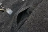 AQUASCUTUM Dark Grey Hooded New Montgomery Duffel Duffle Coat Jacket Made In UK