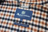 AQUASCUTUM Dark Grey Hooded New Montgomery Duffel Duffle Coat Jacket Made In UK