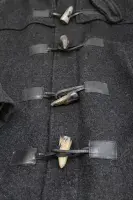 AQUASCUTUM Dark Grey Hooded New Montgomery Duffel Duffle Coat Jacket Made In UK