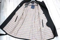 AQUASCUTUM Dark Navy Almost Black DB CORBY Trench Rain Coat Made In UK