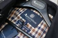 AQUASCUTUM Dark Navy Almost Black DB CORBY Trench Rain Coat Made In UK