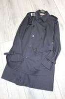 AQUASCUTUM Dark Navy Almost Black DB CORBY Trench Rain Coat Made In UK