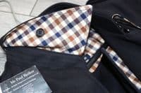 AQUASCUTUM Dark Navy Almost Black DB CORBY Trench Rain Coat Made In UK