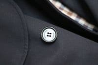 AQUASCUTUM Dark Navy Almost Black DB CORBY Trench Rain Coat Made In UK