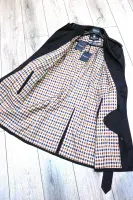 AQUASCUTUM Dark Navy Almost Black SB CORBY Trench Rain Coat Made In UK