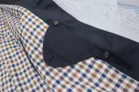 AQUASCUTUM Dark Navy Almost Black SB CORBY Trench Rain Coat Made In UK