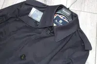AQUASCUTUM Dark Navy Almost Black SB CORBY Trench Rain Coat Made In UK