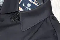 AQUASCUTUM Dark Navy Almost Black SB CORBY Trench Rain Coat Made In UK