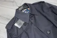 AQUASCUTUM Dark Navy Almost Black SB CORBY Trench Rain Coat Made In UK