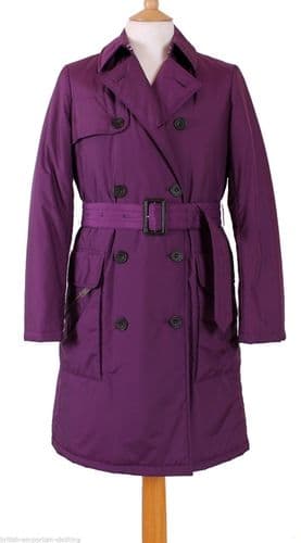 AQUASCUTUM DB Purple WADDED Raincoat uk8 rrp £450 BNWT