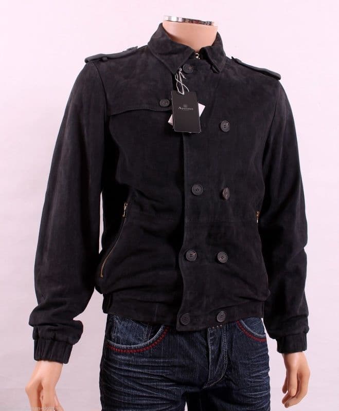 Aquascutum Grey Suede Leather Jacket Coat Ita48 / Uk38*BNWT*