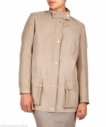 AQUASCUTUM Ladies Camel (Beige) 100% SILK Jacket Coat BNWT Uk8 USA4 Ita40