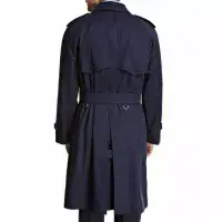 AQUASCUTUM Navy KINGSGATE Trench Rain Coat Made In England
