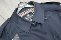 AQUASCUTUM Navy KINGSGATE Trench Rain Coat Made In England