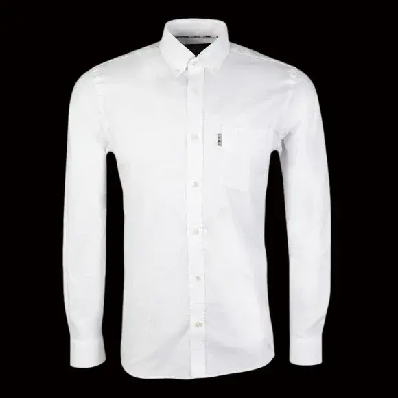 AQUASCUTUM White Long Sleeve Button Down Soft Woven Cotton Shirt MED