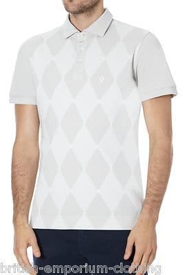 BALLANTYNE 100% Cotton Cream Short Sleeved Piquet Polo T-Shirt LARGE BNWT