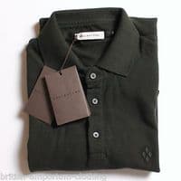 BALLANTYNE 100% Cotton Dark Green Short Sleeved Piquet Polo T-Shirt X-L BNWT