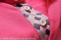 BALLANTYNE 100% Cotton Pink Short Sleeved Piquet Polo T-Shirt LARGE BNWT