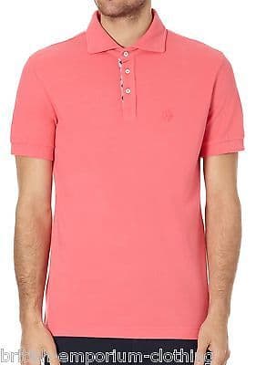 BALLANTYNE 100% Cotton Pink Short Sleeved Piquet Polo T-Shirt LARGE BNWT