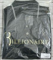 BILLIONAIRE Black Knitted BB Embroidered Logo Polo Shirt XXL 2XL BNWT in Bag