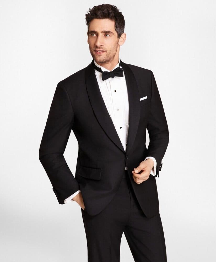 BROOKS BROTHERS Shawl Collar 1818 Milano Fit Tuxedo Dinner Suit C48 x W40 NEW