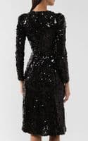 DOLCE & GABBANA black Sequin AMORE Midi Dress UK10 IT42 US6 BRAND NEW WITH TAGS