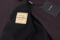 DOLCE & GABBANA Grey Wool Suit Jacket & Burgundy Waistcoat BRAND NEW + TAGS