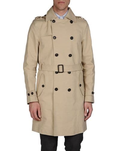 DSQUARED2 DSQ2 Beige 100% COTTON DB Trench Coat Made In ITALY Ita 54/Uk44 BNWT