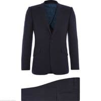 DUCHAMP Navy Polkadot 100% Italian Wool Suit BNWT IT46 UK36 rrp £750