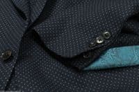 DUCHAMP Navy Polkadot 100% Italian Wool Suit BNWT IT46 UK36 rrp £750