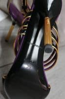 EMILIO PUCCI Black & Gold Suede & Patent Leather Court Shoes BNIB
