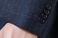 HOLLAND ESQUIRE 2SB Navy HERRINGBONE & CHECK Jacket Blazer Uk40 BNWT
