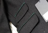 HOLLAND ESQUIRE Black LAMBSWOOL Slim Fit Jacket Blazer UK40 EU50 NEW + TAG