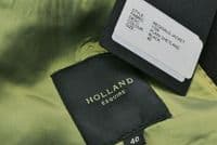 HOLLAND ESQUIRE Black LAMBSWOOL Slim Fit Jacket Blazer UK40 EU50 NEW + TAG