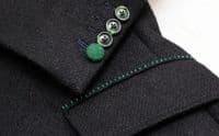 HOLLAND ESQUIRE Black LAMBSWOOL Slim Fit Jacket Blazer UK40 EU50 NEW + TAG