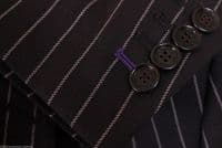 Holland Esquire Black Rope Stripe Wool Suit +H.Esq FREE SUIT CARRIER Uk38 *BNWT*