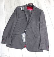 Holland Esquire Dark Grey Pinstripe Wool Suit UK42 EU52 C42 x W36 NEW + TAGS