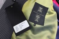 Holland Esquire Dark Grey Pinstripe Wool Suit UK42 EU52 C42 x W36 NEW + TAGS