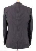 Holland Esquire Dark Grey Pinstripe Wool Suit UK42 EU52 C42 x W36 NEW + TAGS
