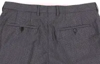 Holland Esquire Dark Grey Pinstripe Wool Suit UK48 EU58 C48 x W42 NEW + TAGS