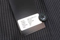Holland Esquire Dark Grey Pinstripe Wool Suit UK48 EU58 C48 x W42 NEW + TAGS