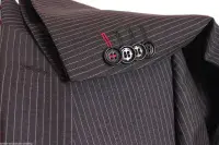 Holland Esquire Dark Grey Pinstripe Wool Suit UK48 EU58 C48 x W42 NEW + TAGS