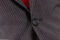 Holland Esquire Dark Grey Pinstripe Wool Suit UK48 EU58 C48 x W42 NEW + TAGS