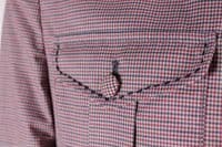 HOLLAND ESQUIRE Gingham Check Cotton Safari Jacket Coat UK40 EU50 MEDIUM