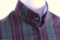HOLLAND ESQUIRE Green Plaid Check HAND CUSTOMISED Bomber Jacket *BNWT* Medium