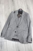 Holland Esquire Grey Checked PURE WOOL Suit UK38 EU48 C38 x W32 NEW + TAGS