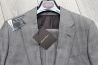 Holland Esquire Grey Checked PURE WOOL Suit UK38 EU48 C38 x W32 NEW + TAGS